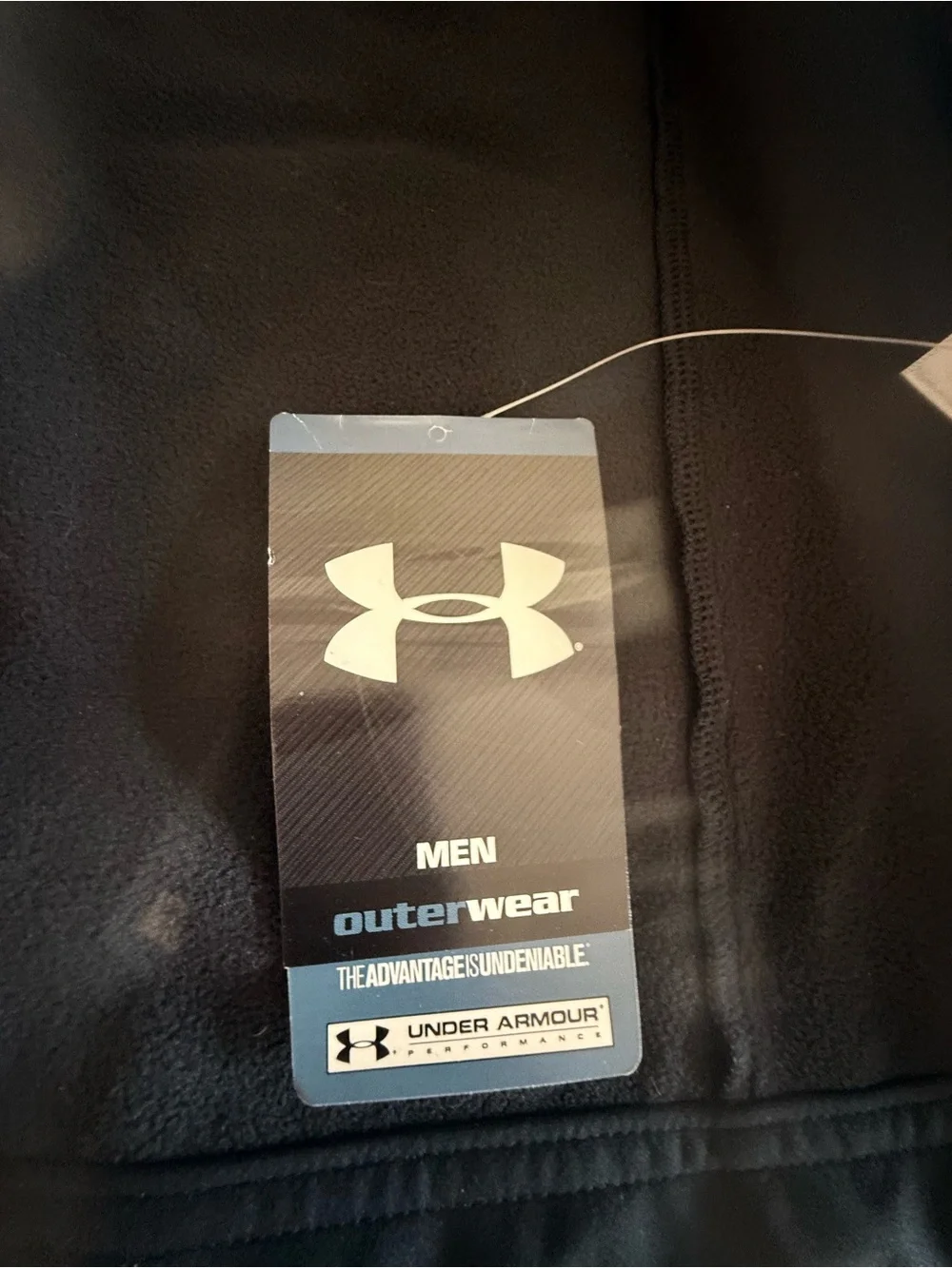 Under Armour Men's Black Performance Full-Zip Jacket with White Accents